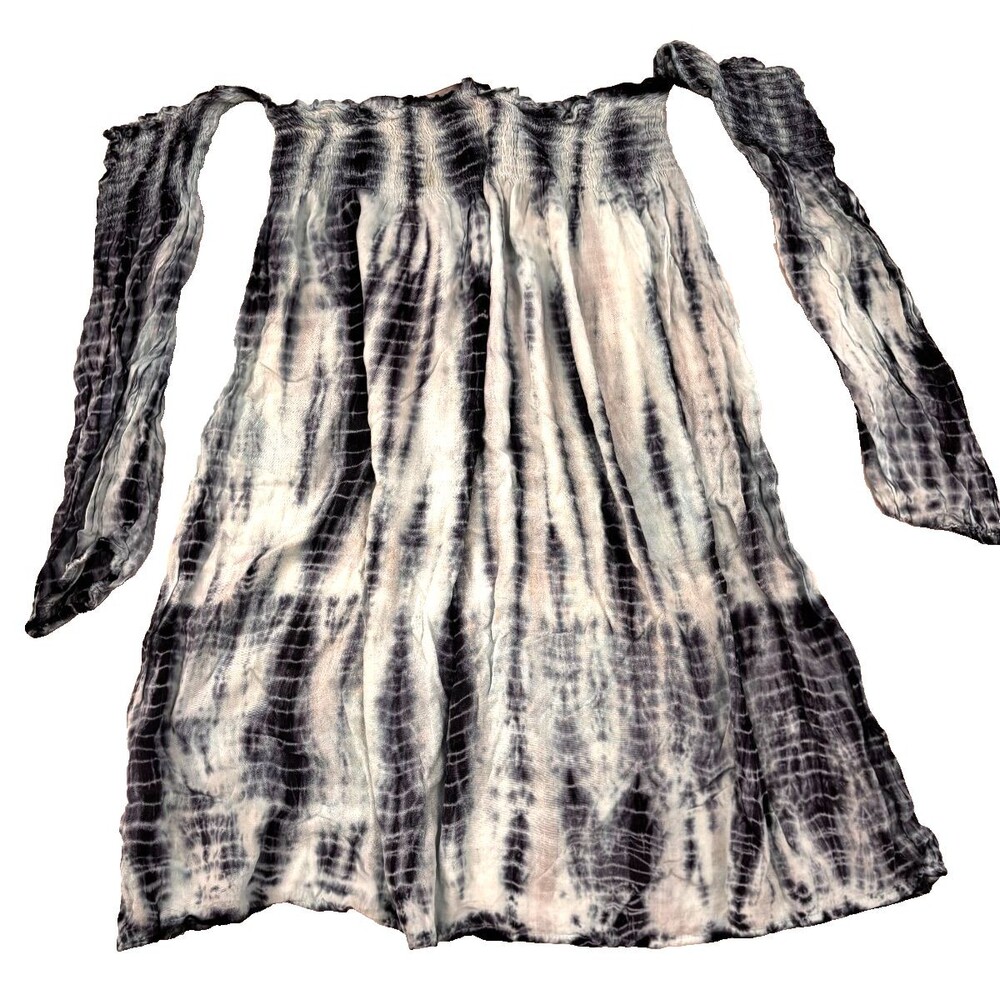 Body Glove Women’s Medium Dress Black White Tie-Dye Sleeveless Casual Beachwear